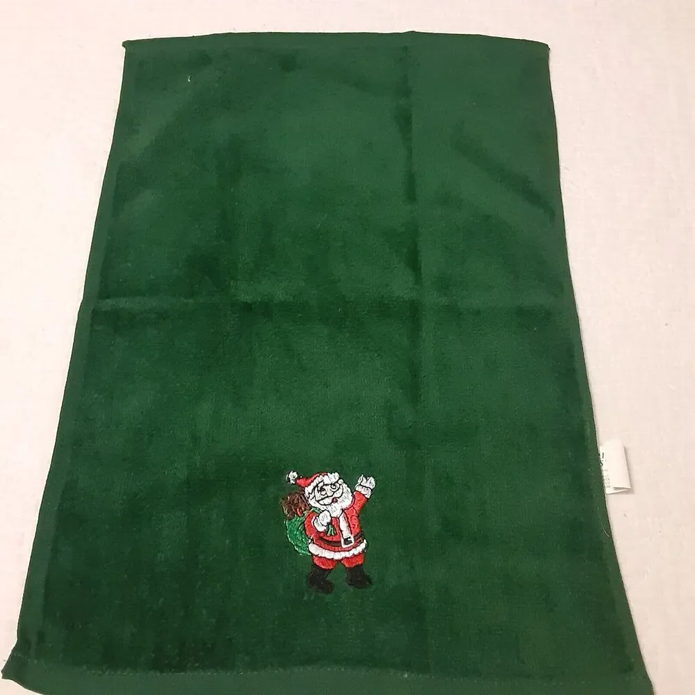 Christmas Fingertip Towel Set x 4 Festive Colorful